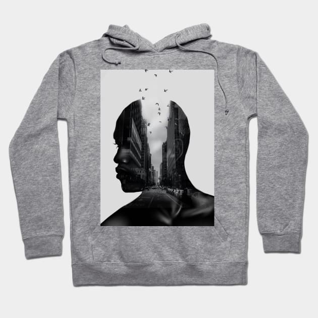 Abstract man Hoodie by ariarti